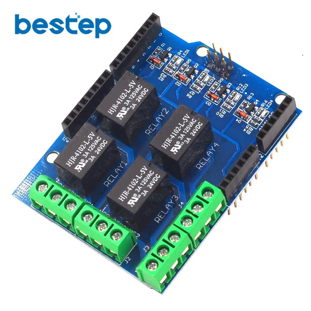 4 Canali 5V Relay Shield Modulo A Quattro Canali Scheda Di Controllo Del Relè Relè Scheda Di Espansione Per Arduino Mega 2560