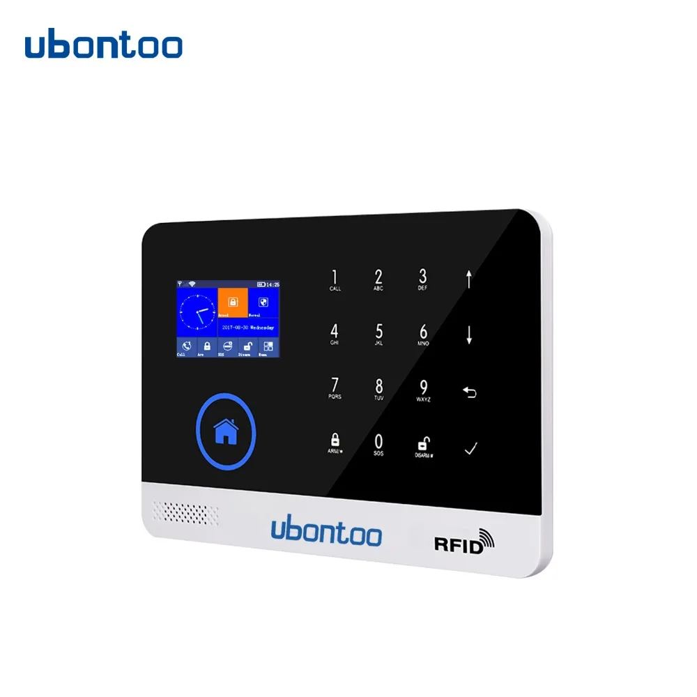 ubontoo Wireless SIM GSM Home RFID Burglar Security Touch Keyboard WIFI GSM Alarm System Sensor kit Many countries Voice ubontoo Wireless SIM GSM Home RFID Burglar Security Touch Keyboard WIFI GSM Alarm System Sensor kit Many countries Voice