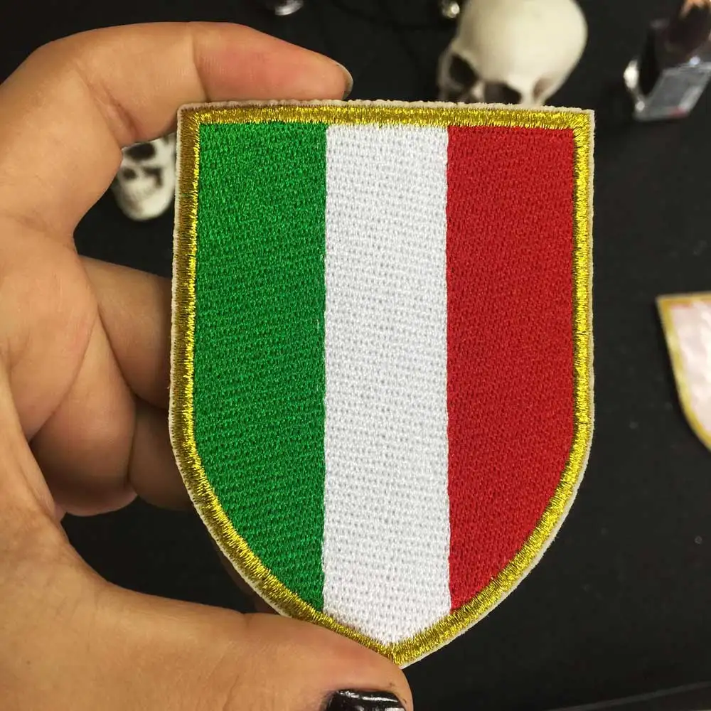 

Italy Flag Patches Heat Transfer Iron On Patches DIY Accessory Decoration Print On Clothes Vest Bags