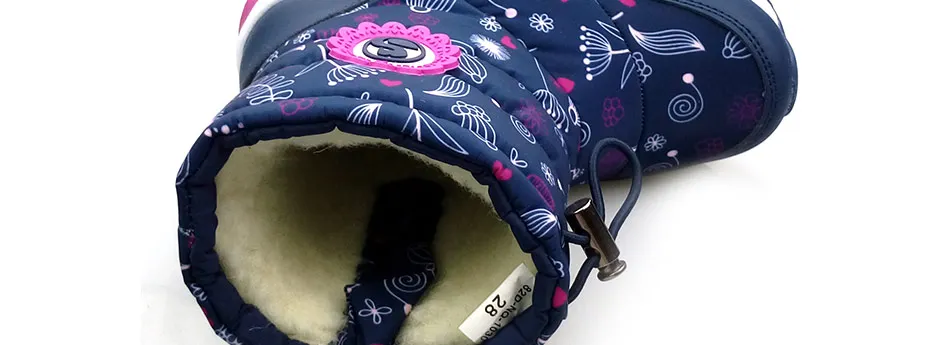 Sapatos à Prova Água de Alta Qualidade de lã Flamingo Inverno Anti-slip Manter Aquecido Tamanho 25-30 Crianças Neve Botas Grátis 82d-nq-1030 d' 20 Mamãe e Bebê