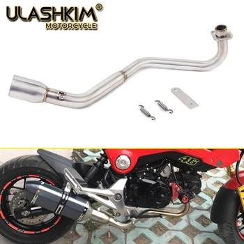 

M3 Motorcycle Full System Exhaust Muffler Middle Connect Pipe Slip On For HONDA GROM MSX 125 MSX125 2012 2013 2014 2015