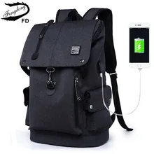 Fengdong, модный мужской бизнес рюкзак с USB зарядкой, водонепроницаемая сумка, корейские сумки на плечо для подростков, школьные рюкзаки