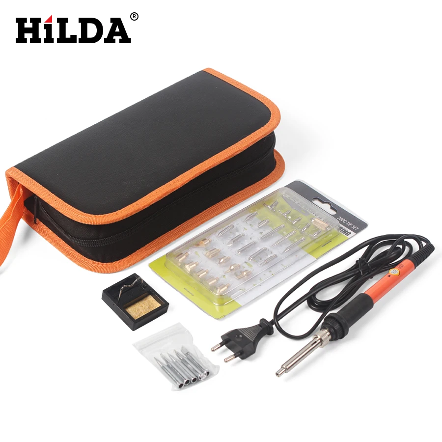 

HILDA EU Plug 30W Adjustable Temperature Electric Soldering Iron Kit With 32 pcs Iron Tip and Tweezer Tool Set