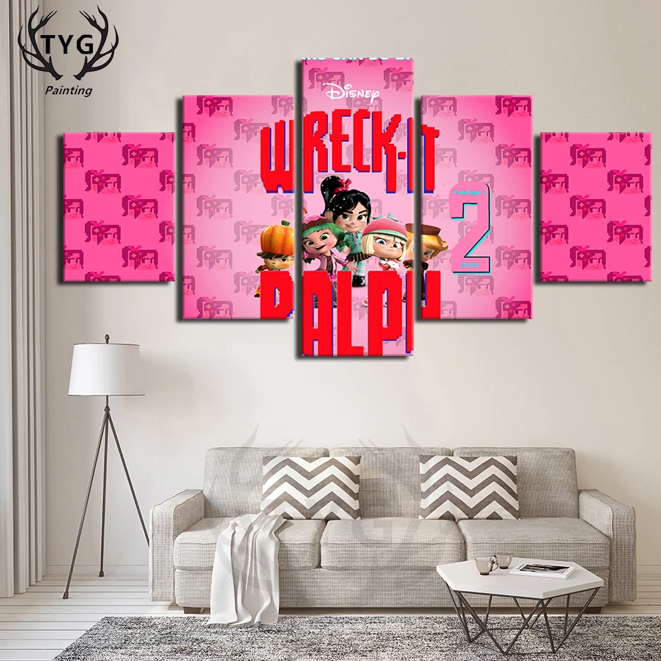 

Ralph Breaks the Internet 2 HD Printed Posters 5 Pieces Wallpaper Decoration Pictures Canvas Paintings For Living Room Kids Room