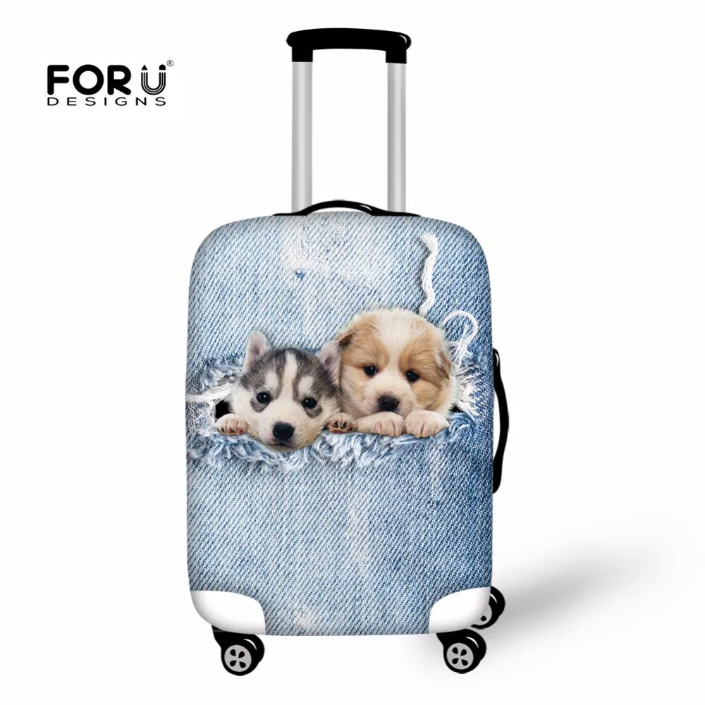 FORUDESIGNS Dogs Printing Luggage Cover Suitcase Travel Accessories