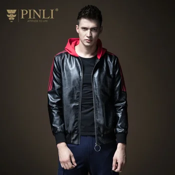

Leather Jacket Pinli Product Made Men's Pu Leather Cap Of New Fund Of 2018 Autumn Color Matching Men Jacket Coat B183404460