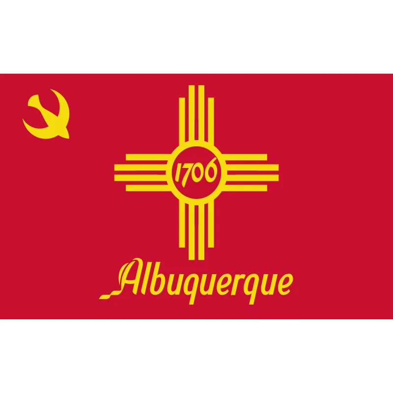 

New Mexico State 3x5ft Albuquerque City Flag 60*90cm 90*150cm Flag Custom 100d Polyester 30*45cm Car Flag For Campaign Vote