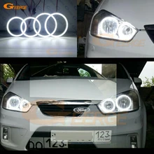 Для Ford C-Max MkI 2008 2009 2010 галогенная фара отличное Ультра яркое освещение smd комплект светодиодов «глаза ангела» DRL