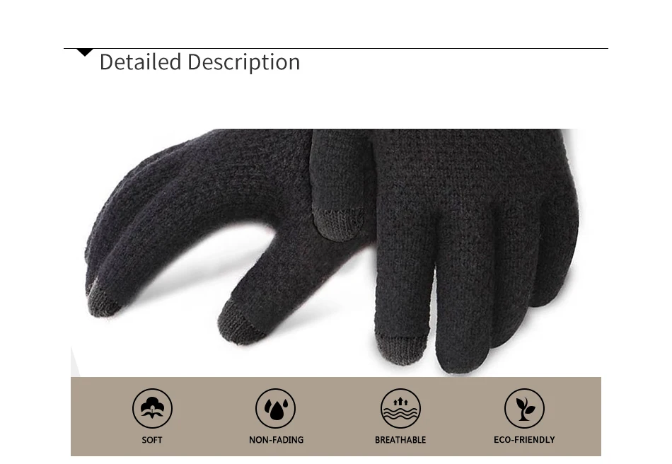 GROUP JUMP, зимние вязаные перчатки для женщин и мужчин, женские кашемировые вязаные перчатки унисекс, толстые теплые перчатки с сенсорным экраном, варежки