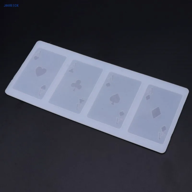 JAVRICK Sugarcraft игральные карты 4 Aces Poker четыре вида помадки силиконовые формы ювелирные изделия ремесло инструмент