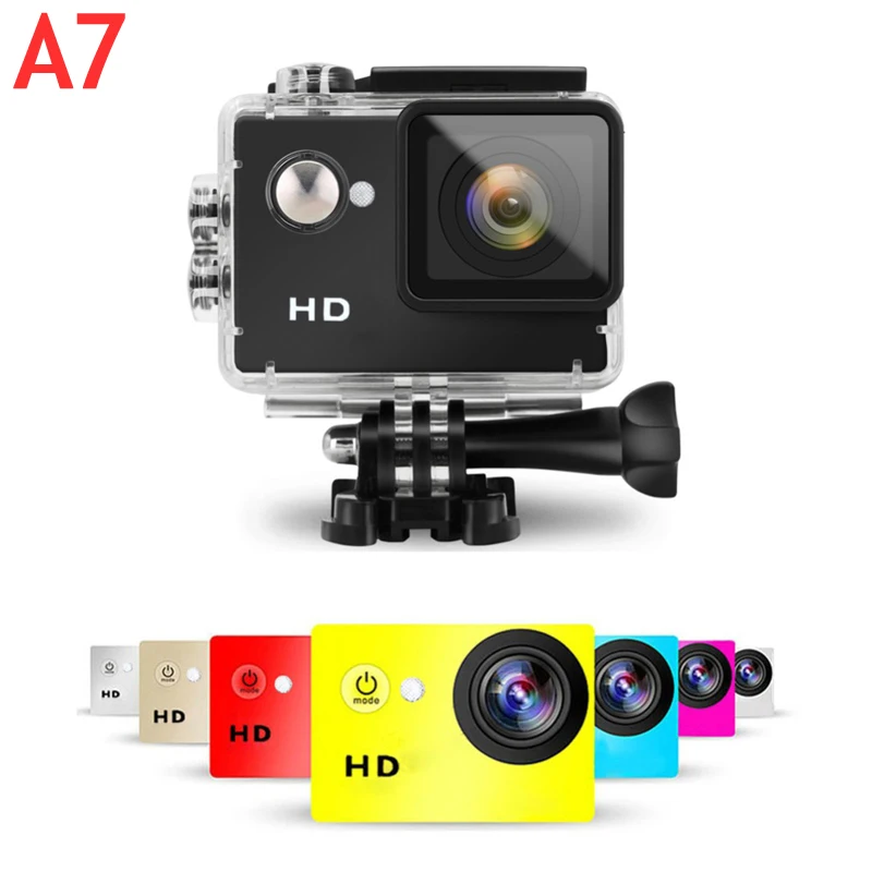 Prix pour RICH Original A7 Mini Action Caméra Vidéo 90 degrés Grand Angle sport Caméra 2 pouce Écran 720 p 30fps GOPRO HERO STYLE CAM Prix pour RICH Original A7 Mini Action Caméra Vidéo 90 degrés Grand Angle sport Caméra 2 pouce Écran 720 p 30fps GOPRO HERO STYLE CAM