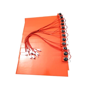 

250*600*1.5mm 220v 320w silicone heater for machine adhesive 1 side dial thermostat on right corner of 600side 1000mm lead wire