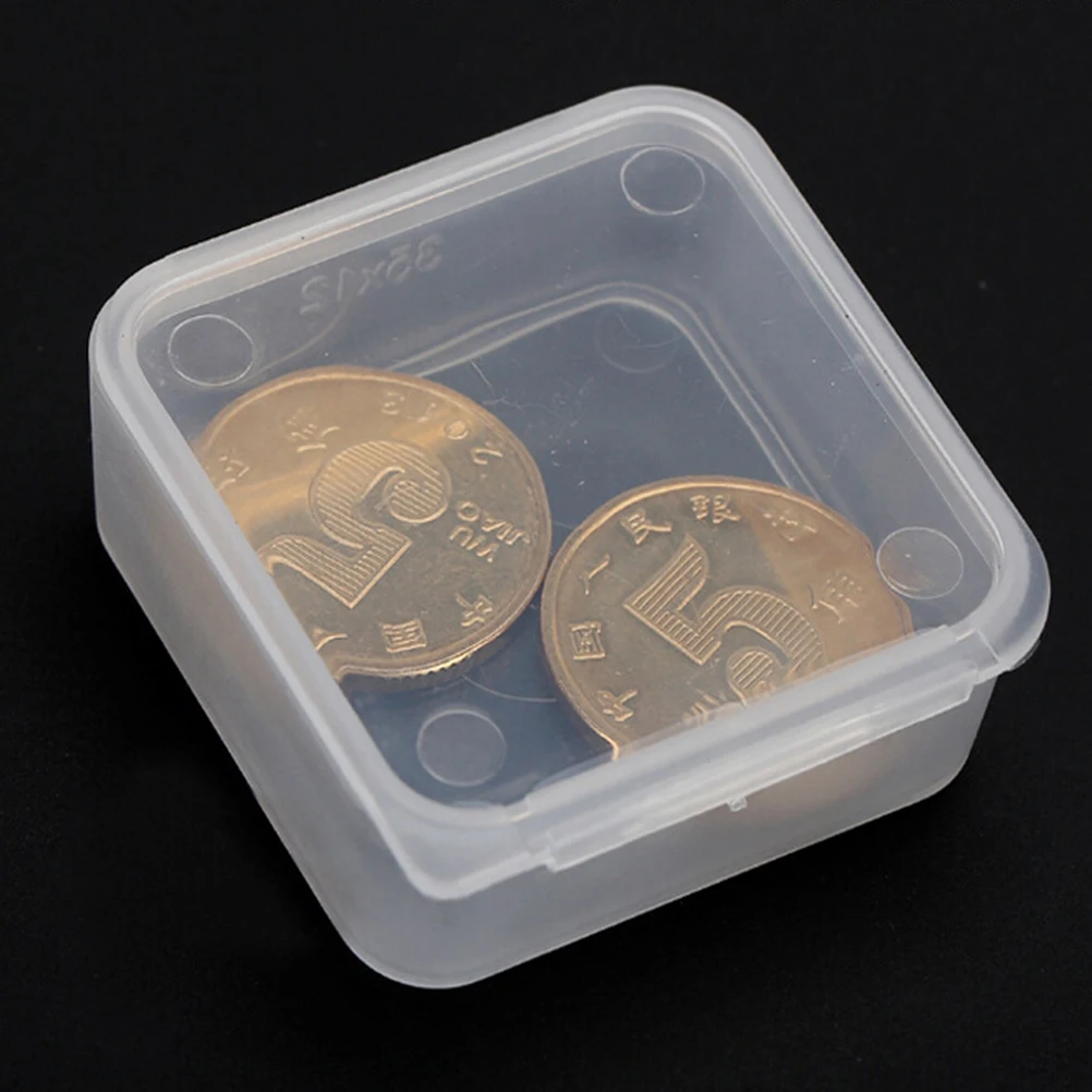 5 шт./лот с крышкой небольшой площади Пластик ясная прозрачная, для коллекций Контейнер чехол для хранения коробка капсулы для монет Держатели