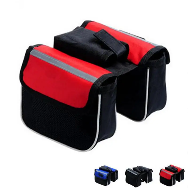 

Leo Bike Front Frame Top Tube Double Bags Cycling Bike Bicycle Bag Mountain Road MTB Pannier Phone Bag