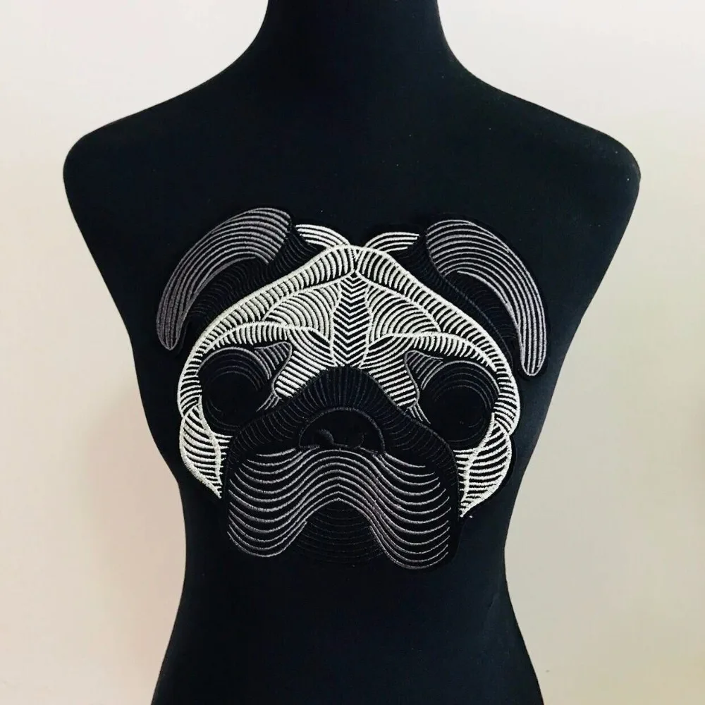 1Pcs 23*21cm Bullfight Embroidered Patches For Clothes DIY Handmade