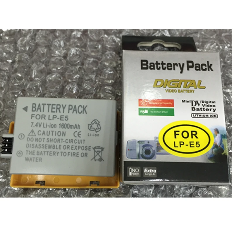 LP E5 LPE5 lithium batteries LP E5 Digital camera battery For Canon EOS 1000D 500D 450Din