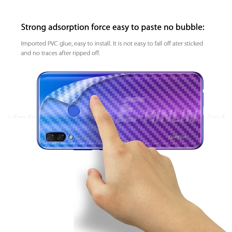 3D карбоновая защитная пленка на задний экран для Huawei Nova 4e 4 3i 3e 3 2i 2S 2 Lite Plus Young Smart 2017