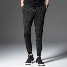 Демисезонный Для мужчин спортивной Штаны, Мода тонкие дышащие и быстросохнущие Мужские штаны, повседневное Для мужчин S пот Штаны