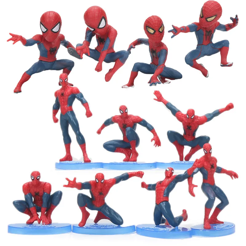 

Marvel 6-11cm 7pcs Avengers Endgame Spiderman PVC Action Figure the Amazing Spider Man Collectible Model Dolls Toys Brinqudoes