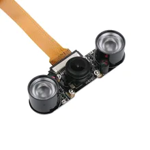Raspberry pi zero câmera módulo visão noturna grande ângulo fisheye 5mp webcam com infravermelho ir sensor de luz led para rpi zero