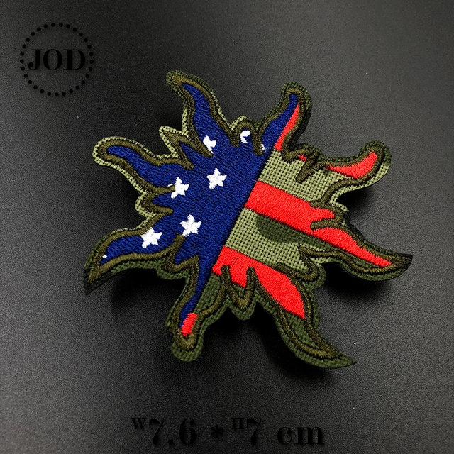JOD* Embroidery Army Patch Clothes Military Iron on Patches for Clothing DIY Stickers Tactical Fabric Badges Camouflage Style 2
