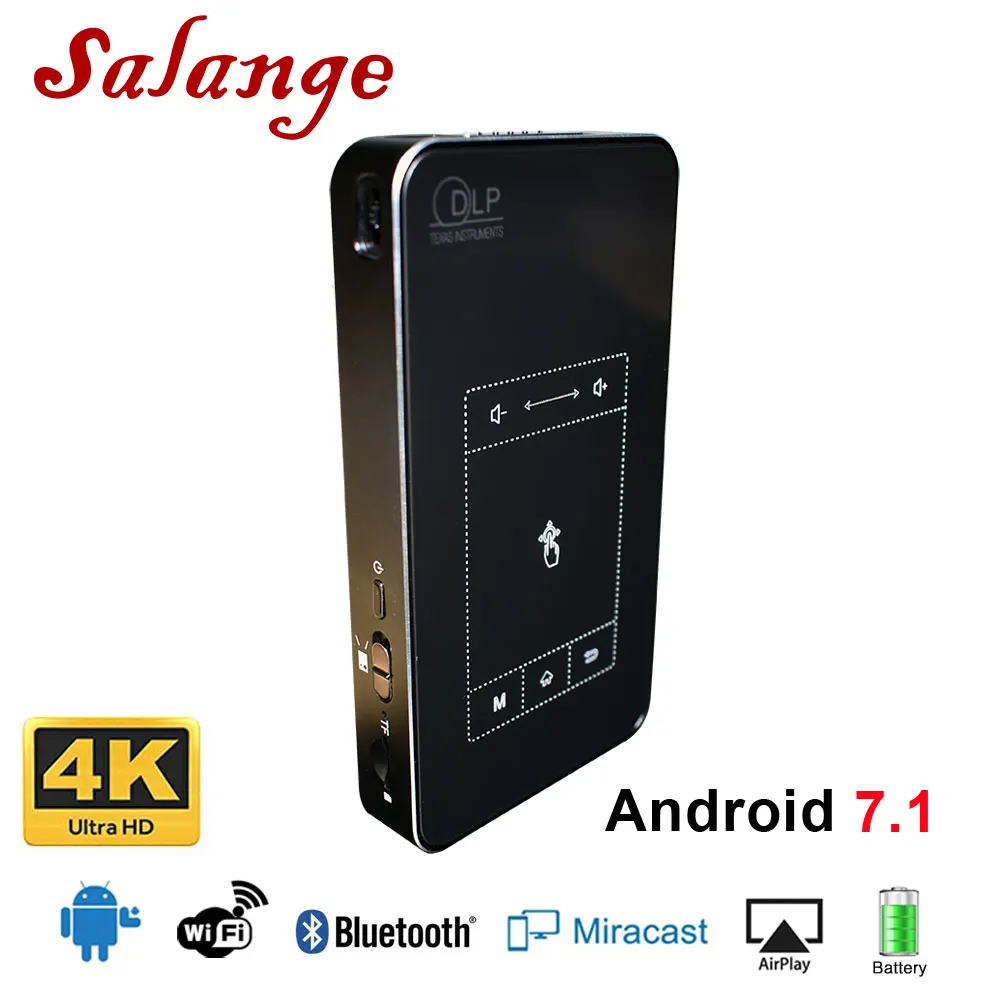 

Salange T18 DLP Projector Android 7.1.2 Support AC3 HD 1080P Video Game Beamer Home Theater LED Projector Bluetooth Airplay DLNA