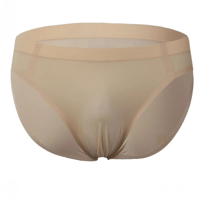 Men's underwear Ice Silk Seamless gay thin summer Underpants cueca Transparent Male panties Pouch No Trace Man Briefs Penis sexy 4