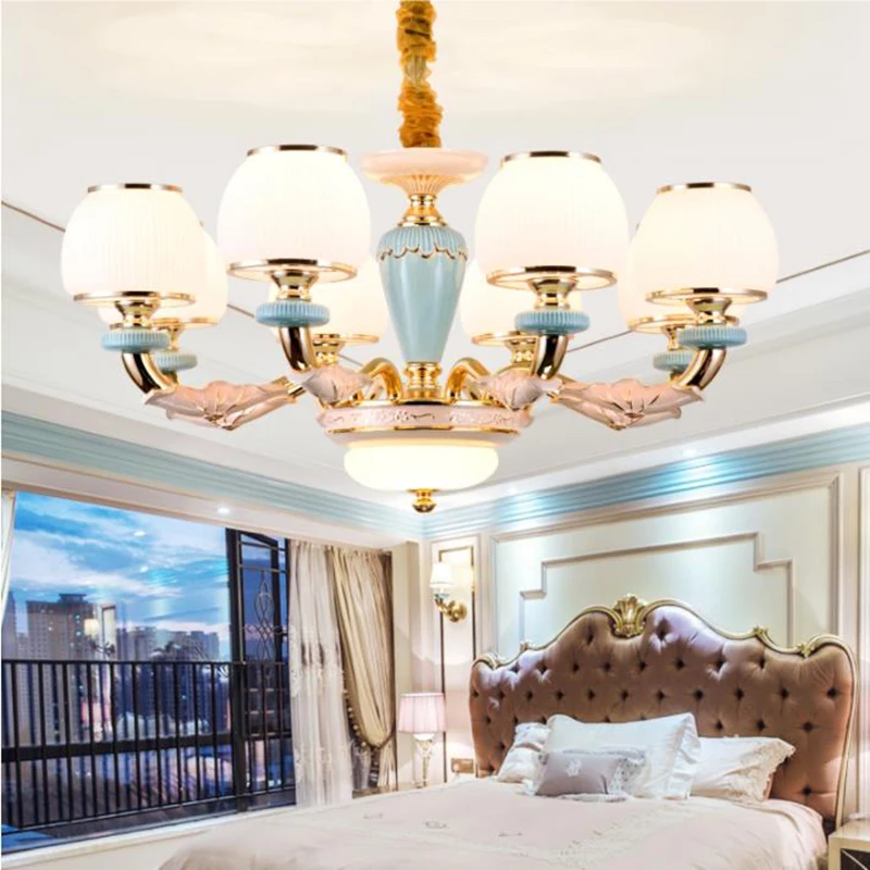 Us 282 08 14 Off Italian Style Ceramic Led Chandelier Lighting Luxury Zinc Aolly Drop Lights Living Room Dinning Gl In Us 282 08 14 Off Italian Style Ceramic Led Chandelier Lighting Luxury Zinc Aolly Drop Lights Living Room Dinning Gl In