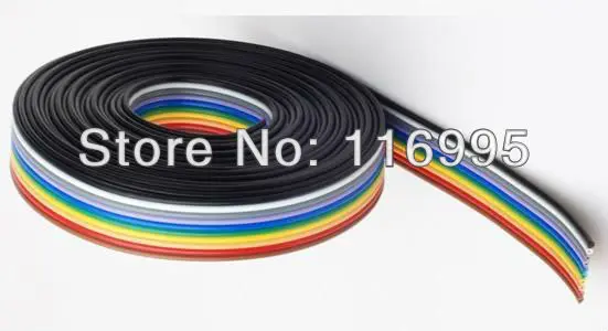 5 метров 16PIN 28AWG плоский кабель mutli Color