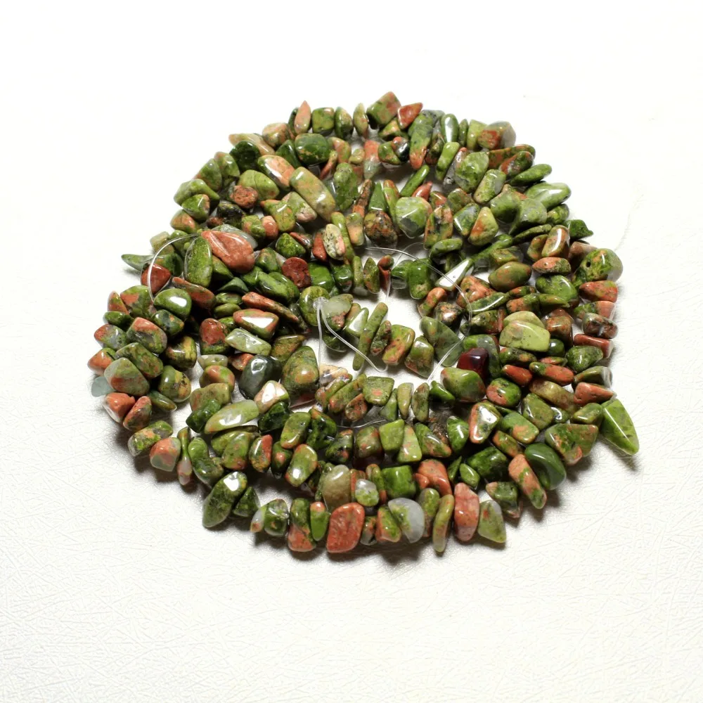 

Wholesale Irregular Gravel Shape 5-8 mm Natural Unakite Stone Beads For Jewelry Making DIY Bracelet Necklace Strand 34''