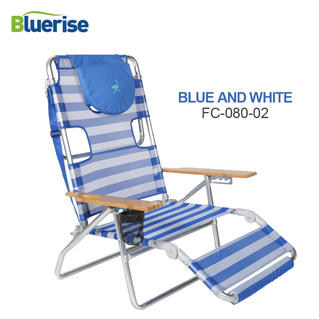 Aliexpress Bluerise 3 In 1 Beach Chair Lounger Chaise Bluerise 3 In 1 Beach Chair Lounger Chaise Easily Converts Wooden Arm