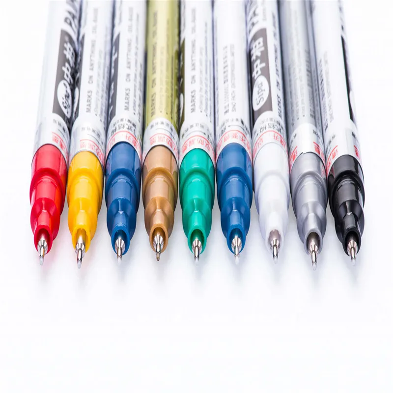 Художественный Универсальный 0,7 мм Перманентный металлический маркер, ручка для школы, инструменты для письма, аксессуары для офиса, бизнеса