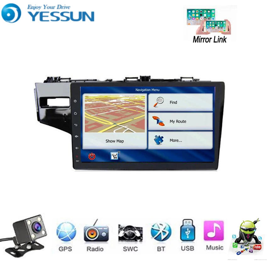 Top YESSUN For Honda Fit Jazz 2014~2018 Car Android Multimedia Player GPS Navigation Big Screen AUTO Radio Bluetooth 0 Top YESSUN For Honda Fit Jazz 2014~2018 Car Android Multimedia Player GPS Navigation Big Screen AUTO Radio Bluetooth 0