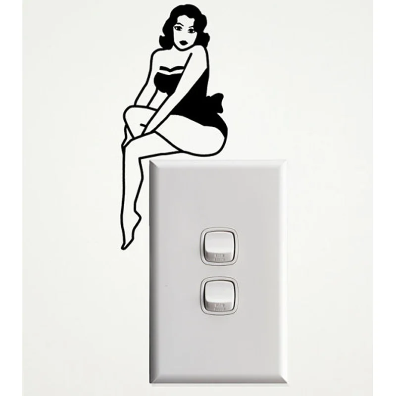 Модная виниловая наклейка на стену Pin Up Girl 5WS0066 | Дом и сад