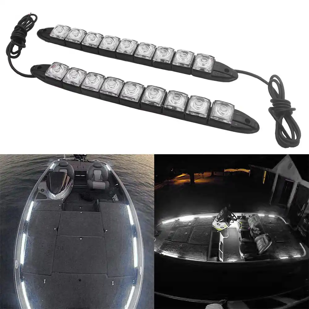 4x Boat Navigation LED Lighting Blue 12" Waterproof Marine LED Strips