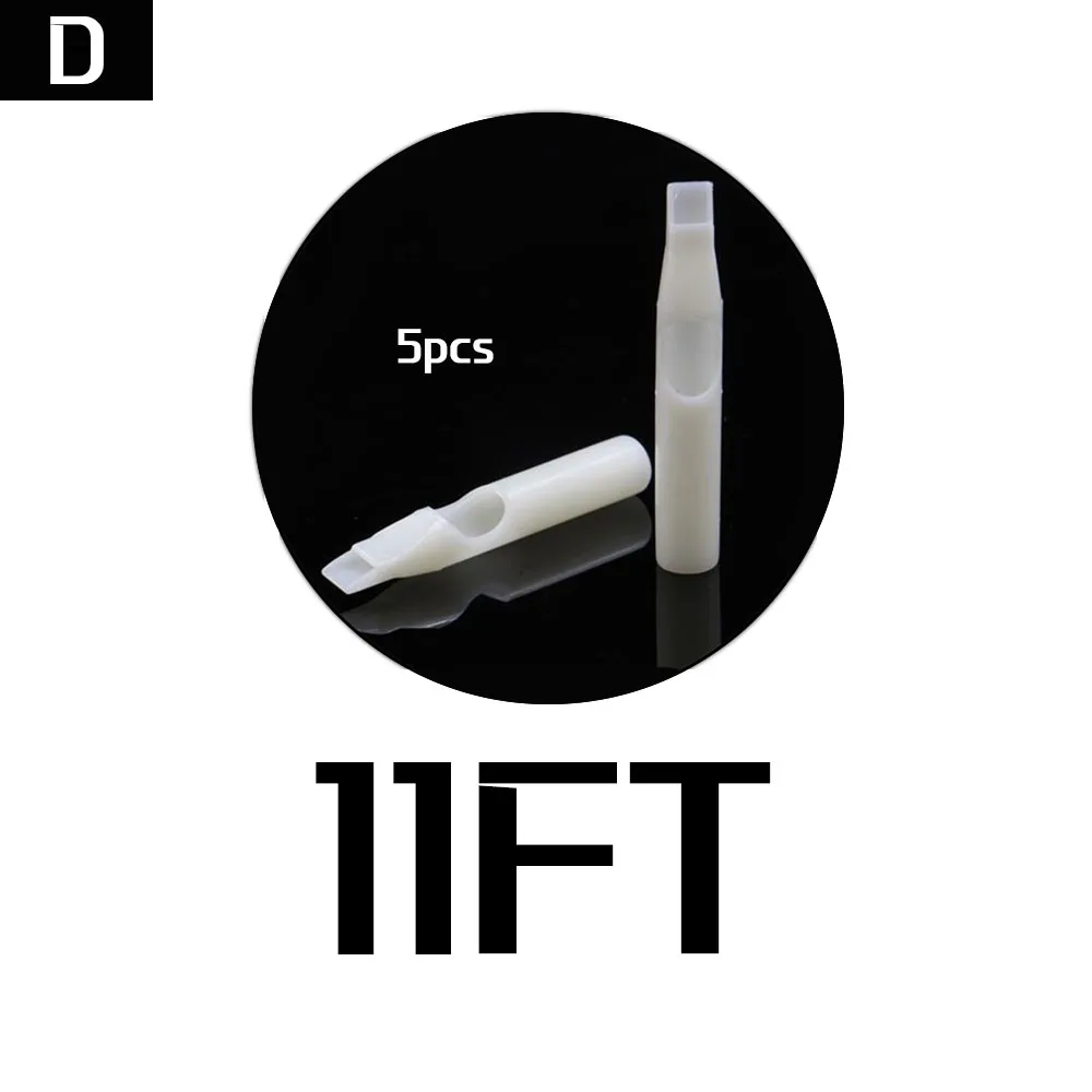 5 шт. Пластик татуировки Насадка Советы Набор 5/7/9/11/13/15FT татуировки Советы смешанные одноразовые стерильные иглы татуировки трубки машины аксессуары