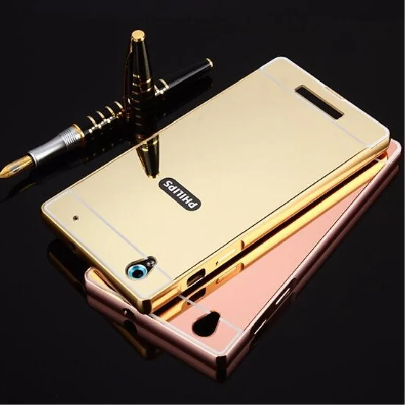 

Luxury Mirror Case For HTC One E9 Plus E9+ Hard Aluminum Metal Protective Back Cover For HTC One E9Plus E9 + phone Cases