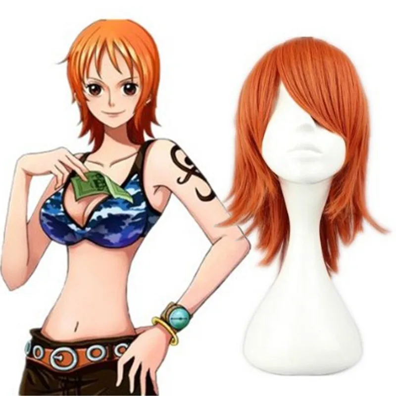 アニメワンピースナミコスプレかつらショートオレンジストレートbob散髪合成かつら Nami Cosplay Wig Synthetic Wigswig Short Aliexpress アニメワンピースナミコスプレかつらショートオレンジストレートbob散髪合成かつら Nami Cosplay Wig Synthetic Wigswig Short Aliexpress