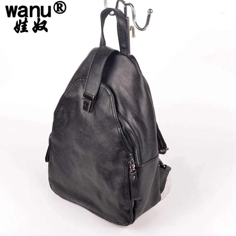 2016 women new vintage casual new style COW leather school bags famous designer brand backpack for