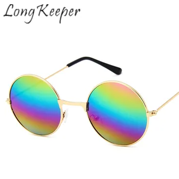 

Long Keeper Sunglasses Women Men Mirror Round Metal Frame Sun Glasses Eyeglasses Eyewear Lens Shade Fashion Outdoor 10PCS