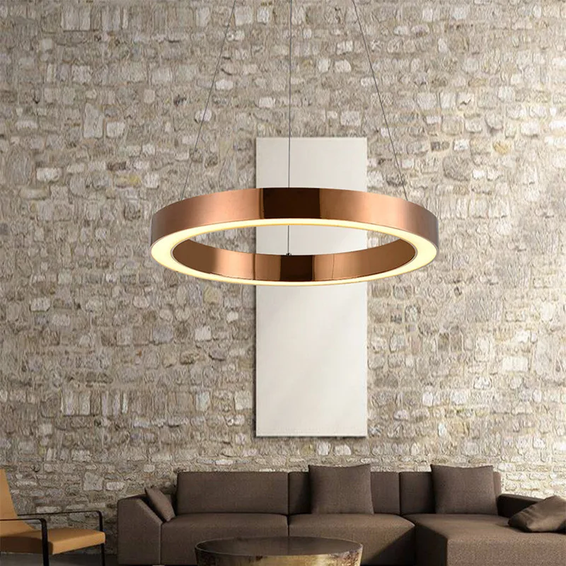 

Suspension Luminaire Nordic Modern LED Pendant Light for Hotel Abajur Circle Ring Office Hanging Lamp Home Deco Light Fixtures