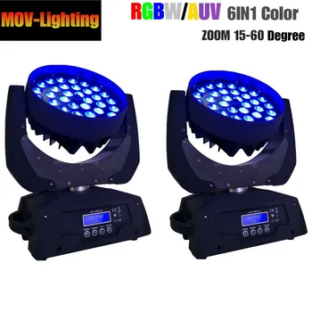 

2pcs/lot 36x12W 36x15W 36x18W 4in1 5in1 6in1 Zoom Moving Head Light RGBWA UV for dj