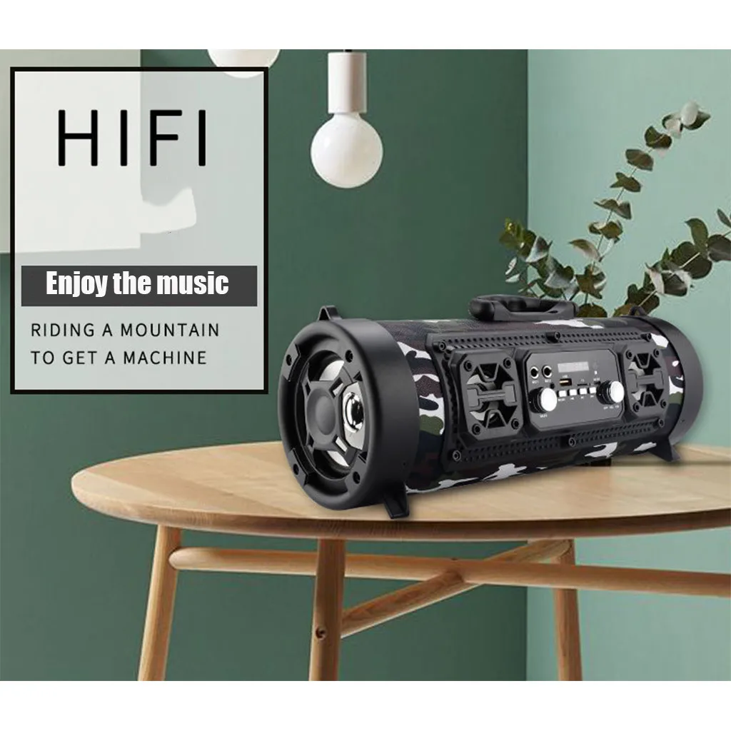 

HIPERDEL Outdoor Portable Bluetooth Speaker Subwoofer MultiFunction Card Microphone Sound L523