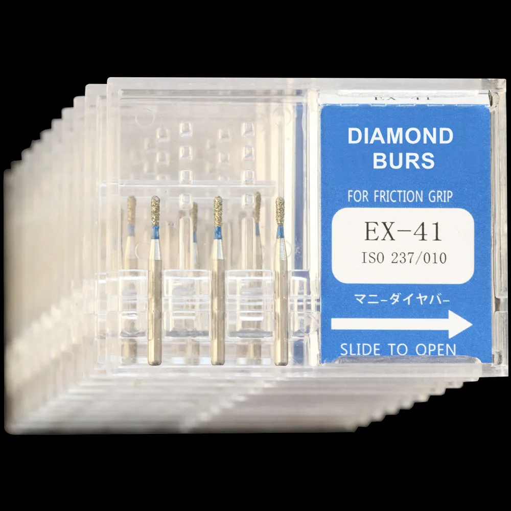 30Pcs(10Boxes) Dental Diamond Burs EX 41 Polisher Drill FG1.6mm High