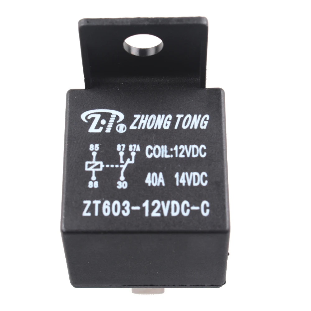 

EE support 5Pcs Car Truck Motor Automotive DC 12V 40A 40 AMP SPST Relay Relays 5 Pin 5P Car Styling