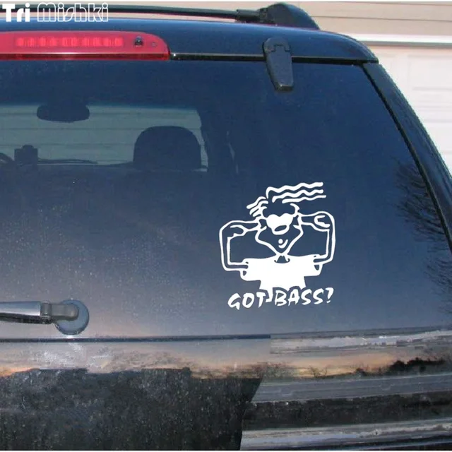 Tri Mishki HZX347# 16*15cm got bass? car sticker auto funny
