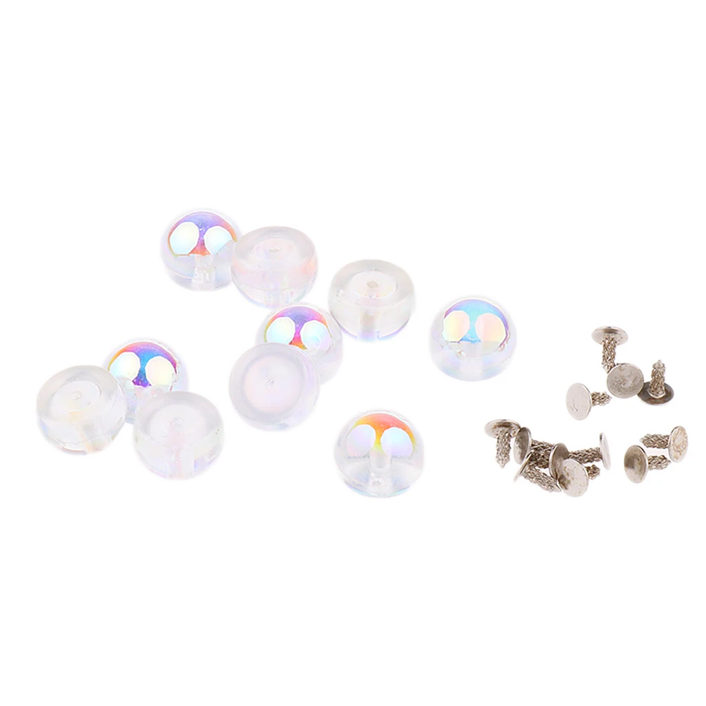 New Arrived 10 Sets Colored Pearl Rivets Studs Buttons for Cloth Hat Bag Shoes Crafts Decoration DIY Home Garment Accessories