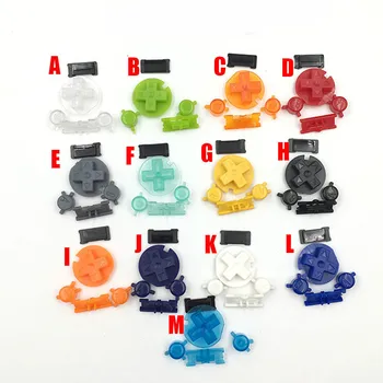 

50sets AB Buttons Keypads for Gameboy Color GBC Colorful Buttons for GBC D Pads Power Buttons