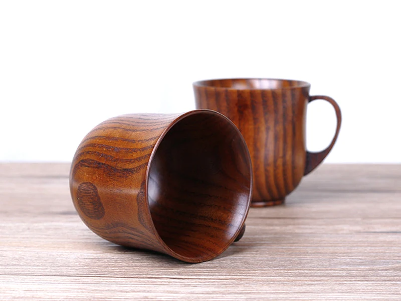 250ml Jujube Wood Mug Japanese Style Wooden Tea Cups with Handgrip Hand-made Wood Cups for Coffee Milk Home Bar Drinking Cups (9)