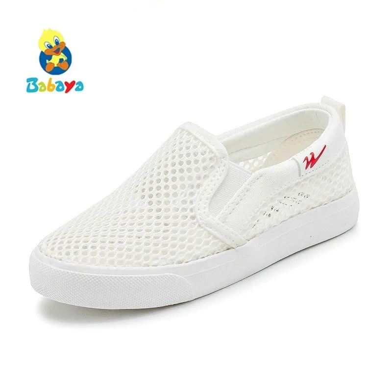 

2018 Children Shoes Boys Sneaker Summer New Fashion Kids Shoes For Girls Sports Shoes White Mesh breathable Children Sandals